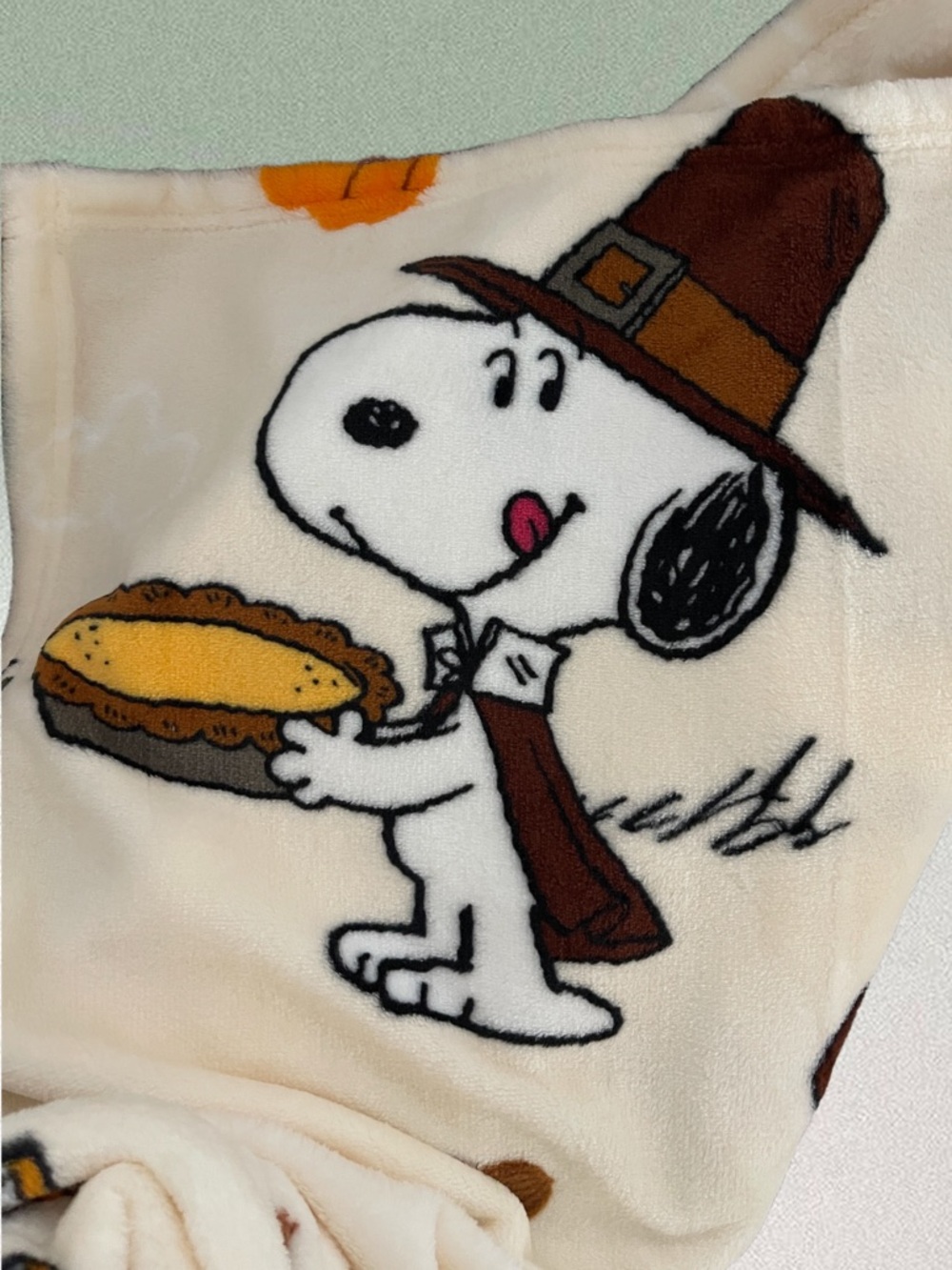 πPEANUTS OVERSIZED SNOOPY THANKSGIVING π¦ PLUSH FLEECE THROW BLANKET - Picture 2 of 6